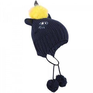 Billieblush Girls Unicorn Horn Pom Pom Winter Cap with Chin Straps T2 (6-12y)